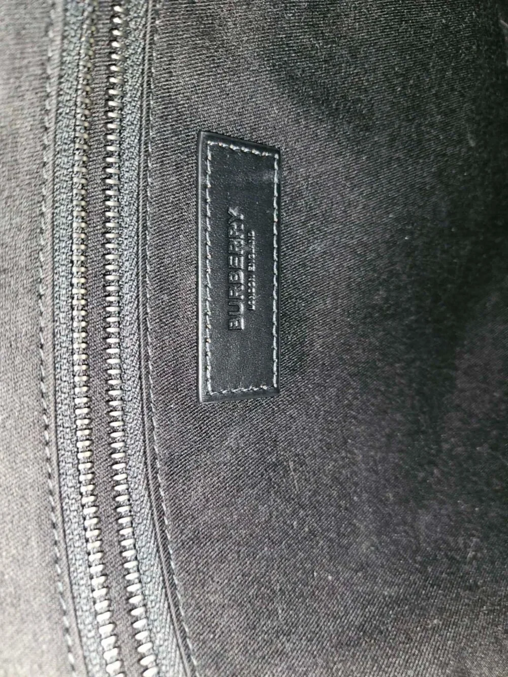 Authentic Burberry London England Black Check Leather Laptop Briefcase Business
